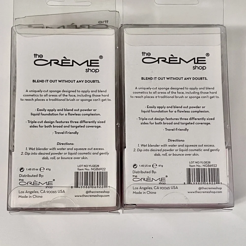 The Creme Shop Next Gen Blender Makeup Sponge Precision Tip Tie-Dye Pink 2 Pack